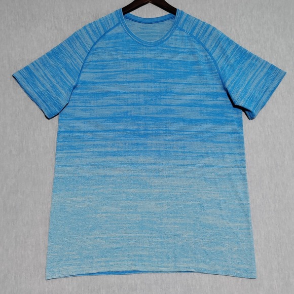 Lululemon Metal Vent Tech 2.0 Shirt Mens XL Static Storm Stripe Athletic Tee - Picture 11 of 15